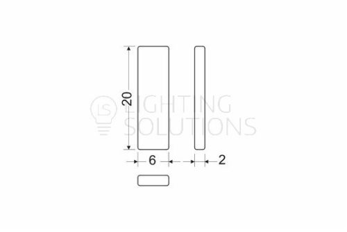 TOPMET magnetic tartó 6x20x2mm (10db)