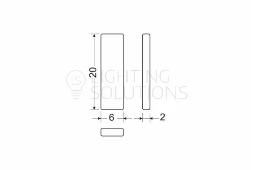 TOPMET magnetic tartó 6x20x2mm (10db)