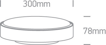 67280A / g / w szürke LED PLAFO 24W WW IP65 230V