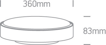 67280BN / W / W fehér LED PLAFO 30W WW IP65 230V