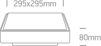 67282ane / g / w szürke LED PLAFO 15W WW IP65 vészhelyzet 3HRS 230V