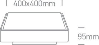 67282BN / W / W fehér LED PLAFO 30W WW IP65 230V