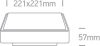 67282N / g / w szürke LED PLAFO 16W WW IP65 230V