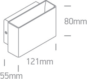 67356 / W / W fehér fal LED 5W WW IP54 230V
