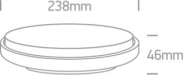 67362 / W / W fehér PLAFO LED 20W WW IP54 230V