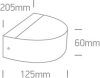 67362b / an / w Antracit LED fali fény 9W WW IP54 230V