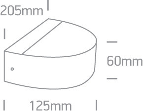 67362b / an / w Antracit LED fali fény 9W WW IP54 230V