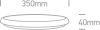 67370 / W / W fehér LED PLAFO 25W WW IP54 100-240V