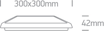 67372 / W / C fehér LED PLAFO 25W CW IP54 100-240V