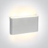 67376a / w / w fehér LED fali fény 2x6w ww IP54 230V