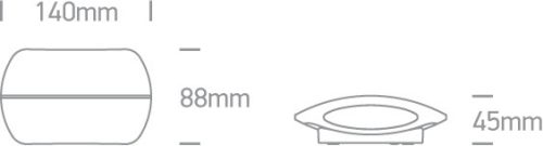 67378 / w / w fehér LED fali fény 2x3w ww IP54 230V
