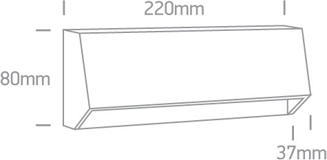 67386C / an / w antracit LED fali fény 4W WW Sötét Light IP65 230V