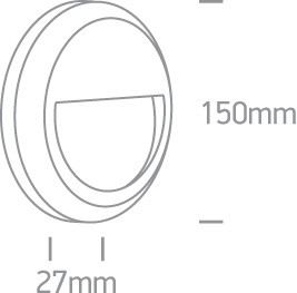 67388A / w / w fehér LED fali fény 2w ww sötét fény IP65 230V