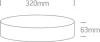 67390 / W / C fehér LED PLAFO 21W CW IP65 230V