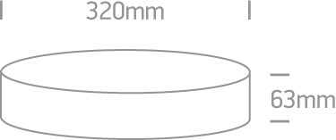 67390 / W / C fehér LED PLAFO 21W CW IP65 230V