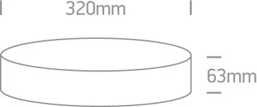 67390 / W / C fehér LED PLAFO 21W CW IP65 230V