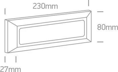 67394 / W / W fehér LED fali fény 3,5W WW IP65 230V