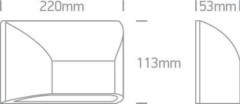 67396 / an / w Anthracite LED fali fény 6W WW IP65 230V