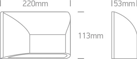 67396 / an / w Anthracite LED fali fény 6W WW IP65 230V