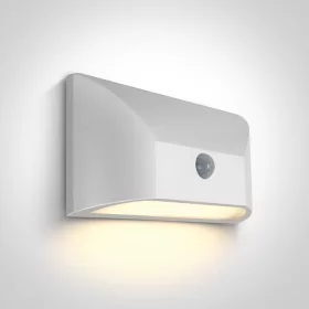   67396a / w / w fehér LED fali fény 6W WW IP65 230V érzékelő