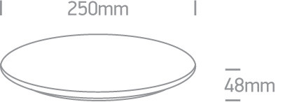 67404m / w white plafo LED 12W WW IP40 100-240V