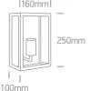 67406 / B Fekete Fal Light 40W E27 IP43