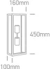 67406b / b fekete fali fény 40W 2xE27 ip43