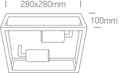 67406d / b fekete plafo 40w 2xe27 ip43