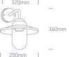 67408 / B Black Wall Bracket 40w E27 IP44