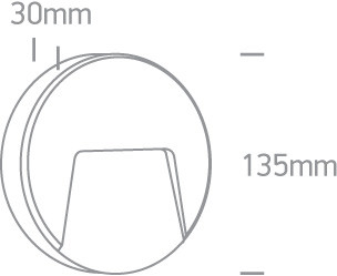 67414 / W / W fehér LED fali fény 3W WW Sötét Light IP65 230V