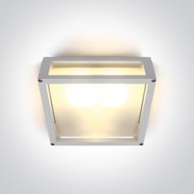 67420b / w White E27 2x12W PLAFO IP54