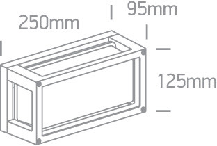 67420L / g / w szürke LED 7W fali fény WW IP54 230V