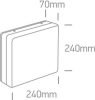 67424b / w / w fehér LED 15W WW IP54 230V