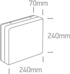 67424b / w / w fehér LED 15W WW IP54 230V