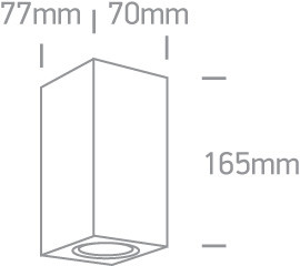 67426a / egy antracit falfény GU10 2x7W IP65
