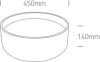 67438A / W / W fehér PLAFO LED 45W WW IP20 230V