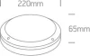 67442 / B / W Fekete LED PLAFO 10W WW IP54 230V