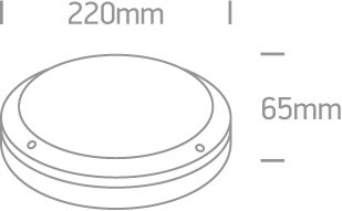 67442 / B / W Fekete LED PLAFO 10W WW IP54 230V