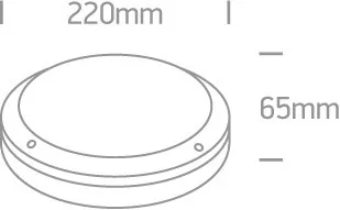 67442 / B / W Fekete LED PLAFO 10W WW IP54 230V
