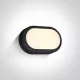 67442b / b / w Fekete LED fali fény 10W WW IP54 230V