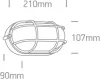 67444c / b / w Fekete LED fali fény 10W WW IP54 230V