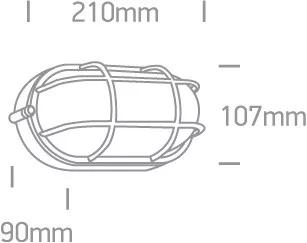 67444c / b / w Fekete LED fali fény 10W WW IP54 230V