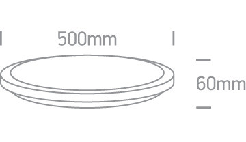 67448A / W / W fehér LED PLAFO 36W WW IP20 100-240V
