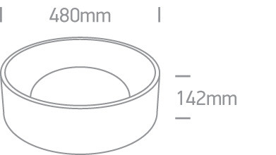 67452 / B / W Fekete PLAFO LED 30W WW IP20 230V sötét fény