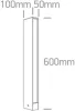 67460A / A / W Antracit LED LED BOLLARD 60CM 8W WW IP54 100-240V
