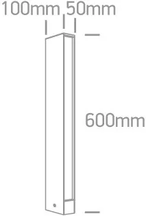 67460b / an / w antracit LED Bollard 60cm 2x6w ww IP54 100-240V