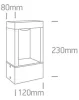 67470 / B / W Fekete LED Bollard 23cm 10W WW IP65 100-240V