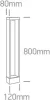 67470A / B / W Fekete LED Bollard 80cm 10w ww IP65 100-240V
