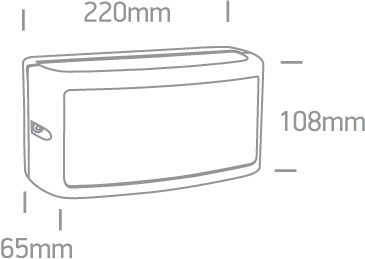 67474a / an / w antracit LED fali fény 10W WW IP54 230V
