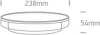 67478 / W / W fehér LED 12W WW IP65 230V sötét fény